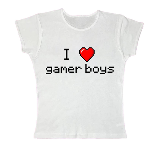 I Love Gamer Boys Baby Tee